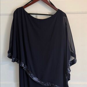 Elegant Navy Evening Dress